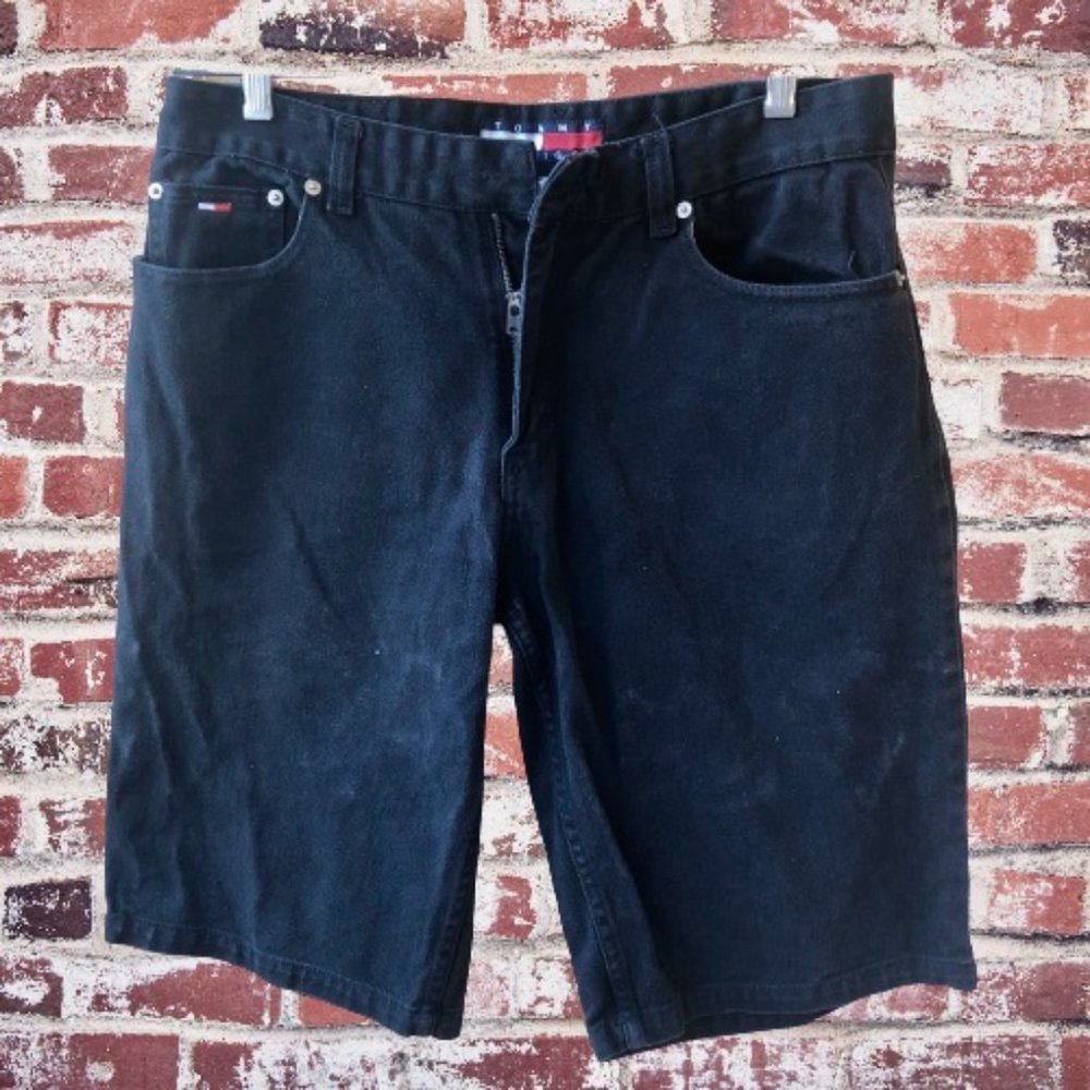 Tommy Hilfiger Black Denim Shorts Mens 36